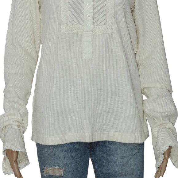 Free People We The Free Lorelai Long Sleeve Tofu Scoop Neck Top M - Picture 6 of 6